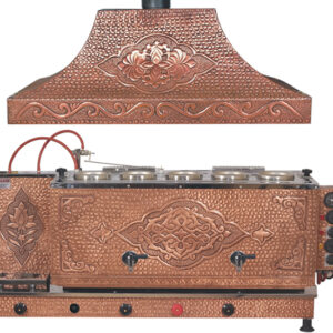 5 Demlikli Çay Kazanı Bakır Giydirme