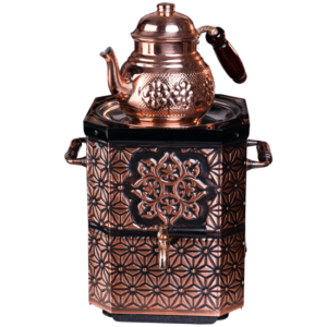 Nostaljik Bakır Semaver Elektrikli