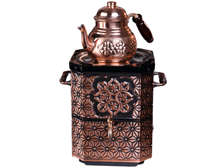 Nostaljik Bakır Semaver Elektrikli